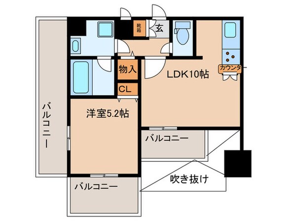 ﾌﾟﾚｻﾝｽ桜通ｱﾍﾞﾆｭｰ(1204)の物件間取画像